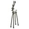 Rustic Tall Reindeer Tealight Holder Black Aluminum 14in for Christmas Candle Decor